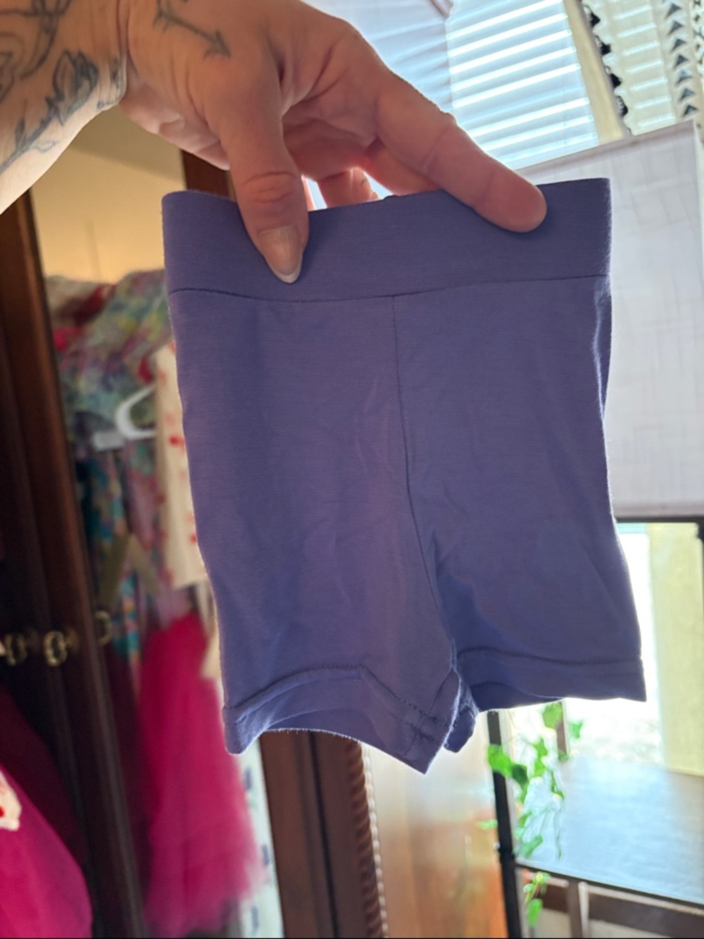 Lavender bamboo newborn shorts